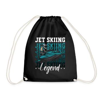 Jet Skiing Legend Water Sports Throttle Jet Skis - Drawstring Bag - black - Front