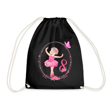 8th Birthday Ballerina in Tutu Girl Ballet 8 - Drawstring Bag - black - Front