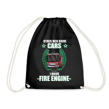 Firefighter Firefighter Fire Engine Profession Gift - Drawstring Bag - black - Front