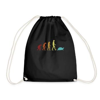 Turtle Evolution Water Turtle Turtle - Drawstring Bag - black - Front