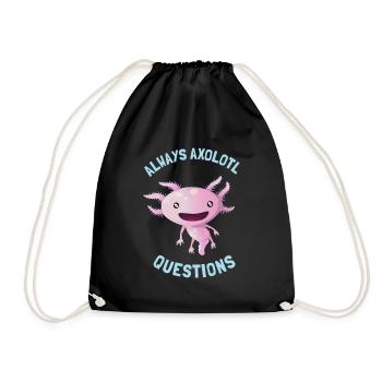 Drôle Axolotl Spurch Curiosité Enfants Amphibiens - Sac de sport léger - noir - Devant