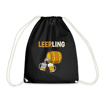 Leerling Bier Lehrling Ausbildung Lustiges Azubi - Turnbeutel - Schwarz - Vorne