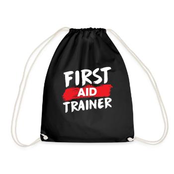 First Aid Instructor Course Teachers Immediate Measures - Drawstring Bag - black - Front