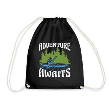 L’aventure en kayak attend l’amateur de kayak de pédalo - Sac de sport léger - noir - Devant