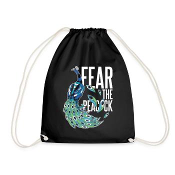Paon Oiseau Animal Paons - Sac de sport léger - noir - Devant
