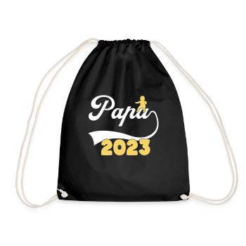 Papa 2023 - Turnbeutel - Schwarz - Vorne