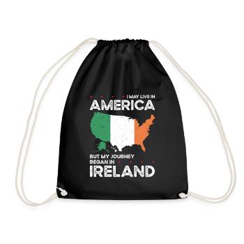 Né en Irlande Irlande États-Unis - Sac de sport léger - noir - Devant