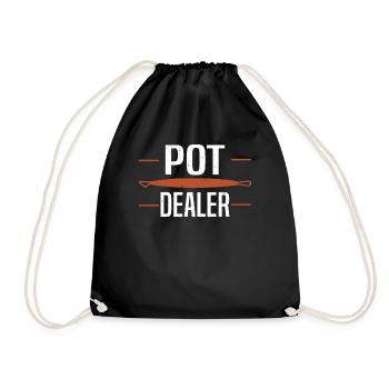 Pottery Clay Pottery Course Pottery Getöpfert - Drawstring Bag - black - Front
