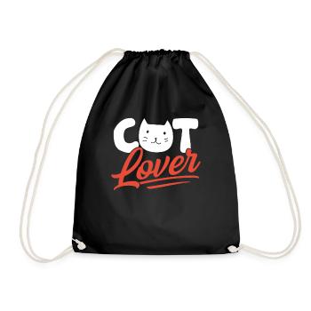 Cat Lovers Cats Pets Cat Cute - Drawstring Bag - black - Front