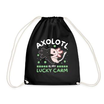 Axolotl est ma voiture chanceuse Kleeblatt St Patricks Day - Sac de sport léger - noir - Devant