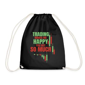 Stock Trading Trader Exchange Trading Stocks - Drawstring Bag - black - Front
