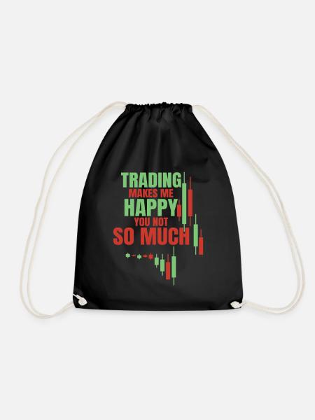 Aktienhandel Trader Börse Trading Aktien - Turnbeutel - Schwarz