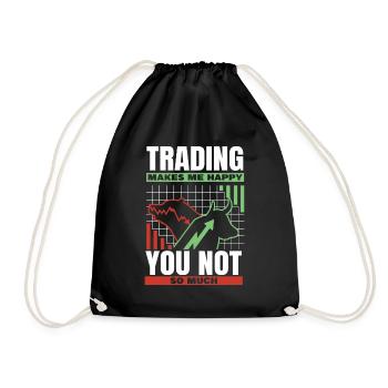 Stock Trading Trader Exchange Trading Stocks - Drawstring Bag - black - Front