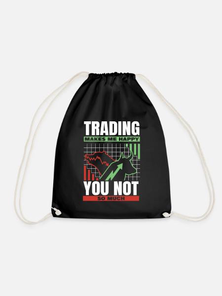 Aktienhandel Trader Börse Trading Aktien - Turnbeutel - Schwarz
