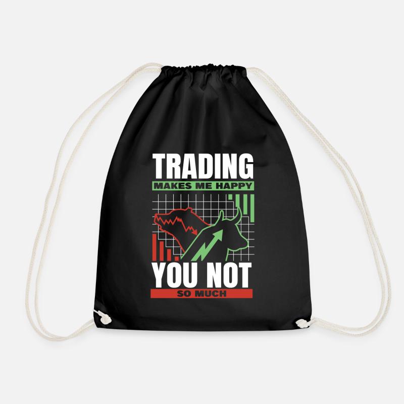 Aktienhandel Trader Börse Trading Aktien - Turnbeutel - Schwarz