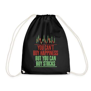 Stock Trading Trader Exchange Trading Stocks - Drawstring Bag - black - Front