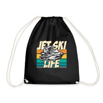 Jet Skiing Jet Ski Life Retro Watercraft Jet Skier - Turnbeutel - Schwarz - Vorne