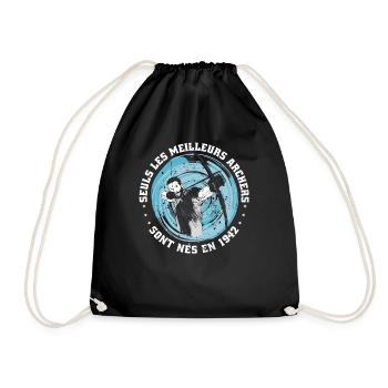 Archery Birthday born 1942 - Drawstring Bag - black - Front