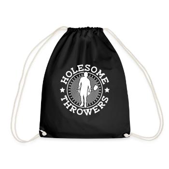 Holesome Throwers - Lustiges Cornhole Team - Turnbeutel - Schwarz - Vorne