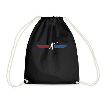 Cornhole Player Blind Hole - Funny Cornhole - Drawstring Bag - black - Front