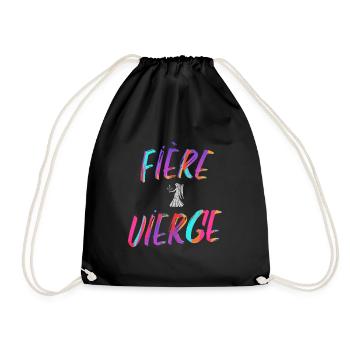 Fière vierge cadeau vierge signe zodiaque humour - Sac de sport léger - noir - Devant