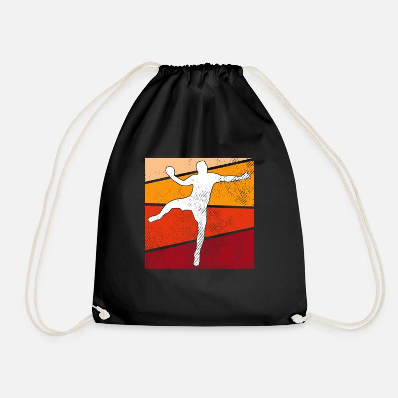 Handball Retro - Turnbeutel - Schwarz