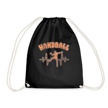 Battement de cœur du handball - Sac de sport léger - noir - Devant