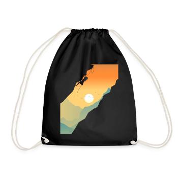 Climbing Mountaineering Bouldering Mountaineer Outdoor - Drawstring Bag - black - Front