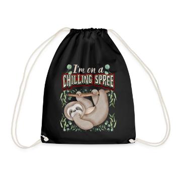 Paresseuse, paresseuse, disant, je-suis-sur-une-frénésie-glaçante - Sac de sport léger - noir - Devant