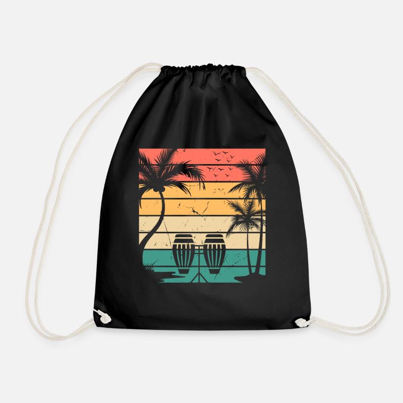 Joueur de conga Conga Drums Conga Retro Congas - Sac de sport léger - noir