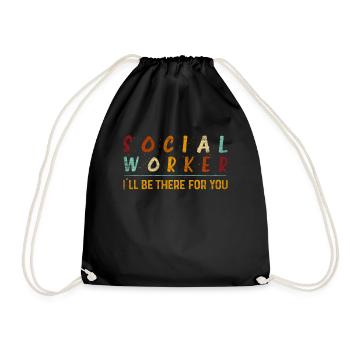Je serai là pour toi Travailleur social - Sac de sport léger - noir - Devant