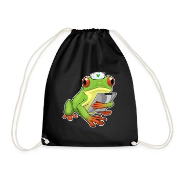 Frog Nurse - Drawstring Bag - black - Front