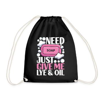 Soap maker soap making - Drawstring Bag - black - Front