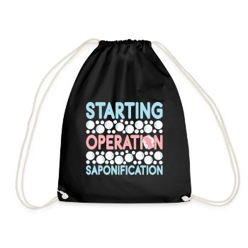 Soap maker soap making - Drawstring Bag - black - Front
