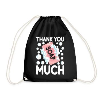 Soap maker soap making - Drawstring Bag - black - Front