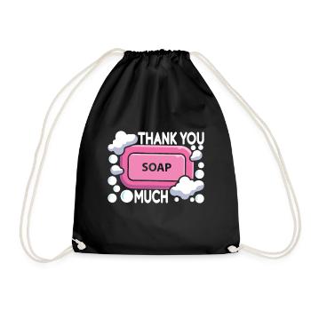 Soap maker soap making - Drawstring Bag - black - Front