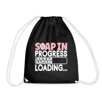 Soap maker soap making - Drawstring Bag - black - Front