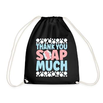 Soap maker soap making - Drawstring Bag - black - Front