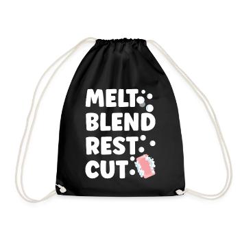 Soap maker soap making - Drawstring Bag - black - Front