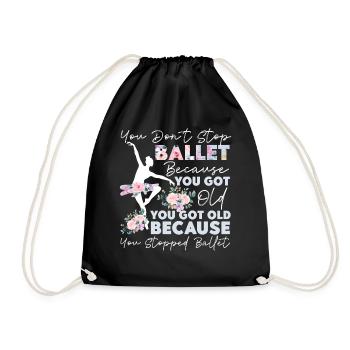 Ballet Dancer Dance Girl Ballerina - Drawstring Bag - black - Front
