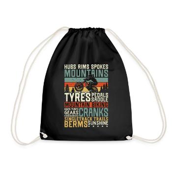 Moyeux de VTT Jantes Spokers Racing Cycliste - Sac de sport léger - noir - Devant