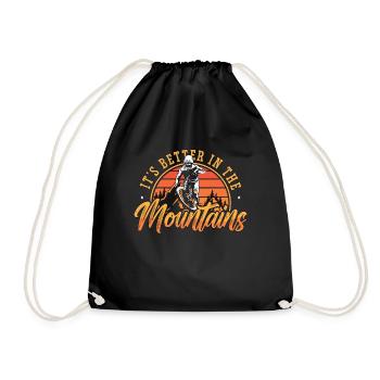 Mountain Bike It's Better In The Mountains Bicycle - Turnbeutel - Schwarz - Vorne