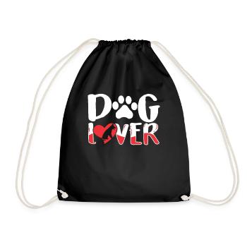 Amoureux des chiens Chiot animal amoureux des chiens Dictons - Sac de sport léger - noir - Devant