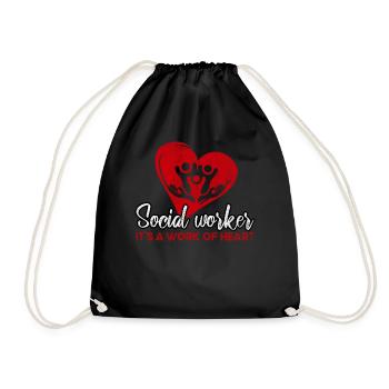 Difference Maker Proud Social Worker - Drawstring Bag - black - Front