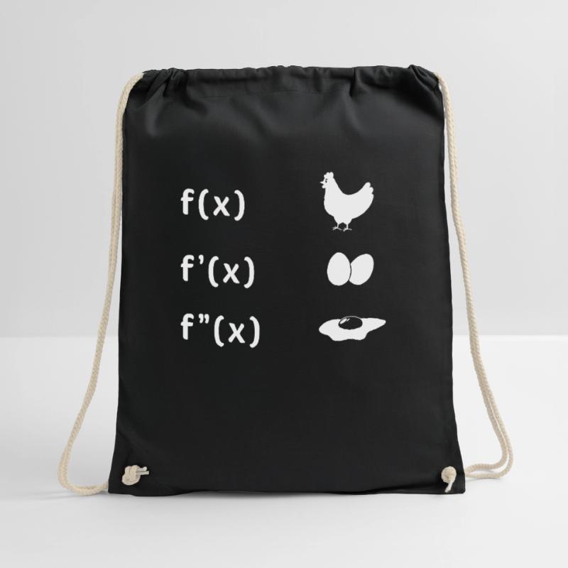 Derivative Function Chicken Egg Fried Egg Maths Drawstring Bag