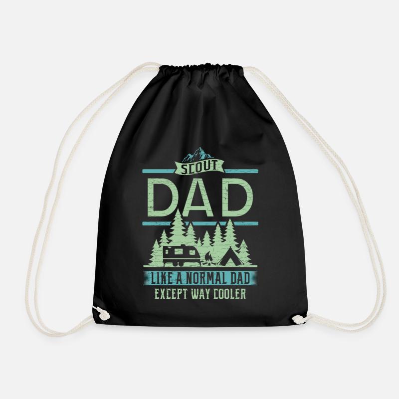 Camping Dad Geschenk - Turnbeutel - Schwarz