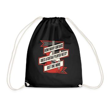 Guitar Guitarist Musician Acoustic Guitar Instruments - Drawstring Bag - black - Front