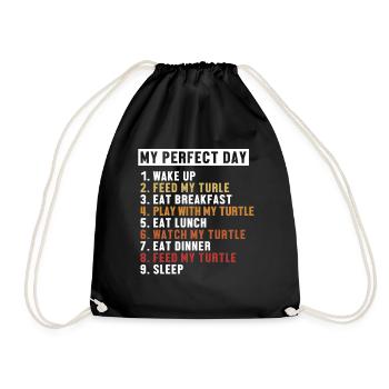 Turtle Perfect Day Aquatic Turtle Turtle - Drawstring Bag - black - Front