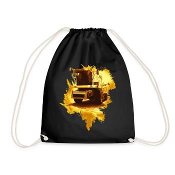 Combine Harvester Gold - Drawstring Bag - black - Front