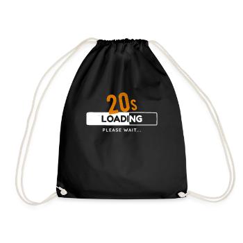 20e anniversaire Vingt ans 20s Barre de chargement Jeux - Sac de sport léger - noir - Devant
